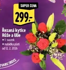 Albert Řezaná kytice Růže a lilie nabídka