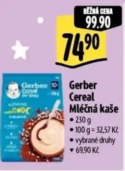 Albert Gerber Gerber Cereal Mléčná kaše nabídka