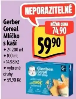 Albert Gerber Cereal Mlíčko s kaší nabídka