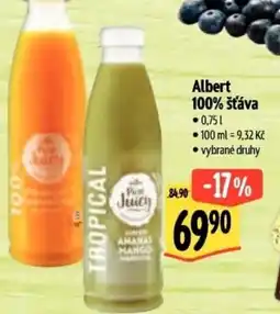 Albert Albert 100% šťáva nabídka