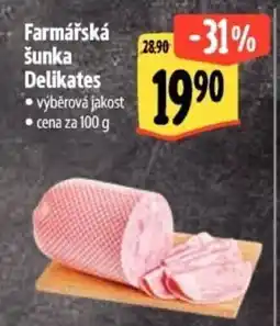 Albert Farmářská šunka Delikates nabídka