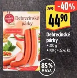 Albert Debrecínské párky nabídka