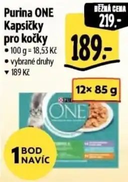 Albert Purina ONE Kapsičky pro kočky nabídka