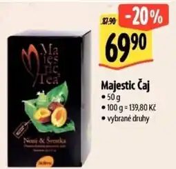 Albert Majestic Čaj nabídka