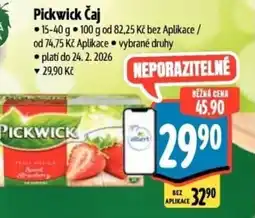 Albert Pickwick Čaj nabídka