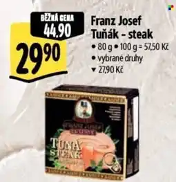 Albert Franz Josef Tuňák-steak nabídka