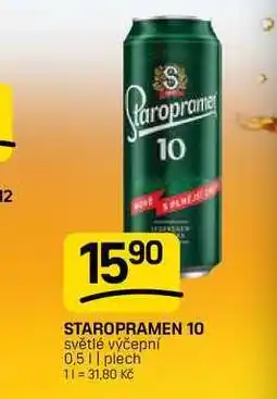 Flop STAROPRAMEN 10 světlé výčepní 0,5l, plech nabídka