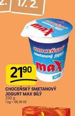 Flop Choceňská Mlékárna Choceňský smetanový jogurt max bílý nabídka