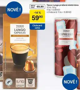Tesco Tesco Lungo pražená mletá káva, 10 ks nabídka