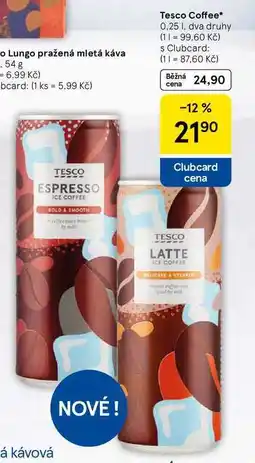 Tesco Tesco Coffee, 0,25 l, dva druhy nabídka