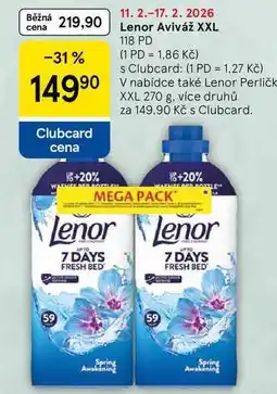 Tesco Lenor Aviváž XXL, 118 PD nabídka
