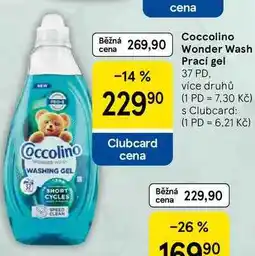 Tesco Coccolino Wonder Wash Prací gel, 37 PD, více druhů nabídka