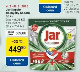 Tesco Jar Kapsle do myčky nádobí, 63 ks nabídka