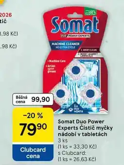 Tesco Somat Duo Power nádobí v tabletách, 3 ks nabídka
