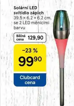 Tesco Solární LED svítidlo zápich, 39,5 x 6.2 x 6.2 cm, se 2 LED měnícími barvu nabídka