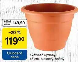 Tesco Květináč Sydney, 45 cm. plastový. hnědý nabídka