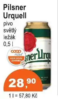 COOP DISKONT Pilsner Urquell pivo světlý ležák nabídka