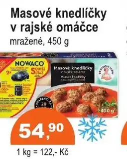 COOP DISKONT Nowaco Masové knedlíčky v rajské omáčce nabídka