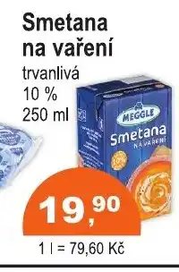 COOP DISKONT Meggle Smetana na vaření trvanlivá 10 % nabídka