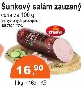 COOP DISKONT Šunkový salám zauzený nabídka