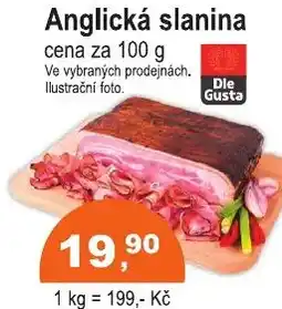 COOP DISKONT Anglická slanina nabídka