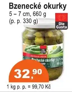 COOP DISKONT Bzenecké okurky nabídka