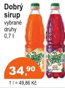 COOP DISKONT Dobrý sirup nabídka