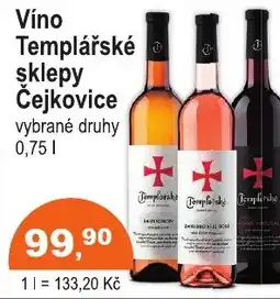 COOP DISKONT Víno Templářské sklepy Čejkovice nabídka