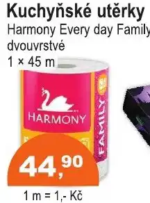 COOP DISKONT Kuchyňské utěrky Harmony Every day Family nabídka