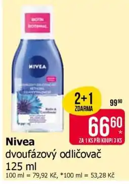 Teta Nivea dvoufázový odličovač 125 ml nabídka