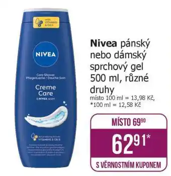 Nivea pánský nebo dámský sprchový gel 500 ml