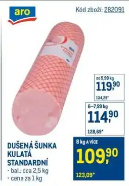 Makro Dušená šunka kulatá standardní nabídka