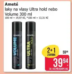 Teta Ameté laky na vlasy Ultra hold nebo Volume 300 ml nabídka