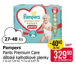 Teta Pampers Pants Premium Care dětské kalhotkové plenky nabídka