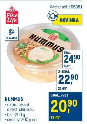 Makro HUMMUS nabídka