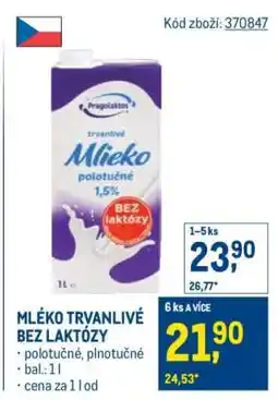 Makro MLÉKO TRVANLIVÉ BEZ LAKTÓZY nabídka