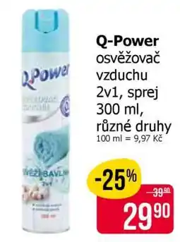 Teta Q-Power osvěžovač vzduchu 2v1, sprej 300 ml, různé druhy nabídka