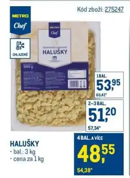 Makro Halušky nabídka