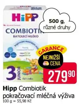 Teta Hipp Combiotik pokračovací mléčná výživa nabídka