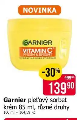Teta Garnier pleťový sorbet krém 85 ml, různé druhy nabídka