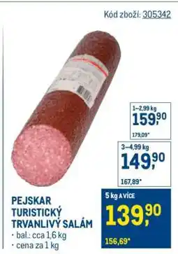 Makro PEJSKAR TURISTICKÝ TRVANLIVÝ SALÁM nabídka