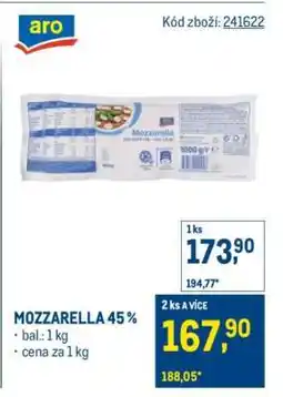 Makro Mozzarella 45 % nabídka