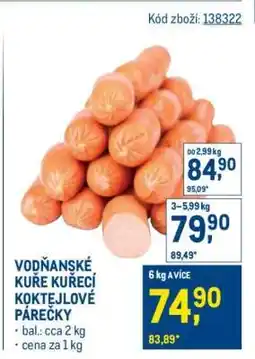 Makro VODŇANSKÉ KUŘE KUŘECÍ KOKTEJLOVÉ PÁREČKY nabídka
