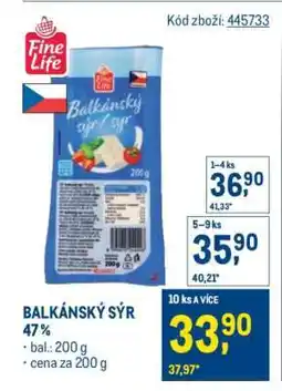 Makro BALKÁNSKÝ SÝR 47 % nabídka