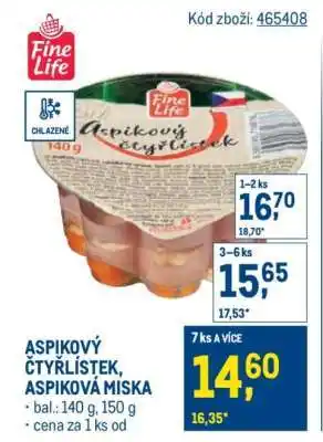 Makro ASPIKOVÝ ČTYŘLÍSTEK, ASPIKOVÁ MISKA nabídka