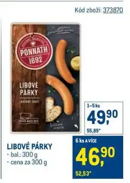 Makro Libové párky nabídka