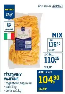 Makro Těstoviny vaječné nabídka