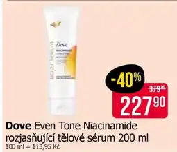 Teta Dove Even Tone Niacinamide rozjasňující tělové sérum 200 ml nabídka