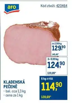 Makro Kladenská pečeně nabídka