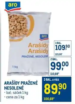Makro Arašídy pražené nesolené nabídka